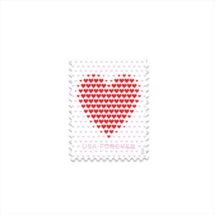 2020 Love stamp Made of Hearts