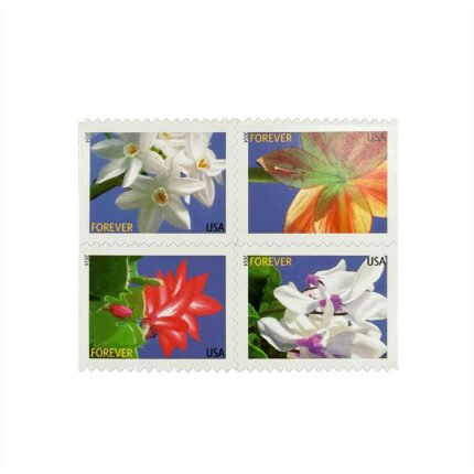 2014 Imperforate Winter Flowers Forever First Class Postage Stamps